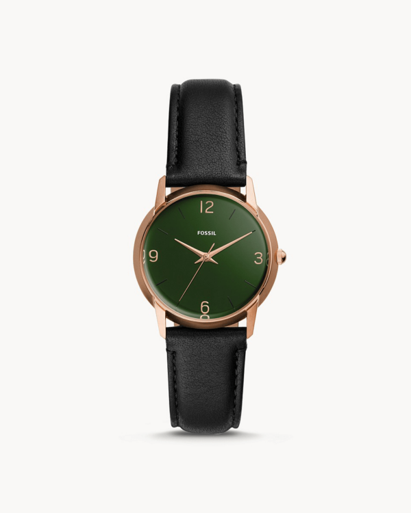 The Archival Series Mood Watch Three-Hand Black Leather Watch