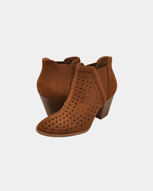 City Classified Kristen Women's Perforated Ankle Heel Booties