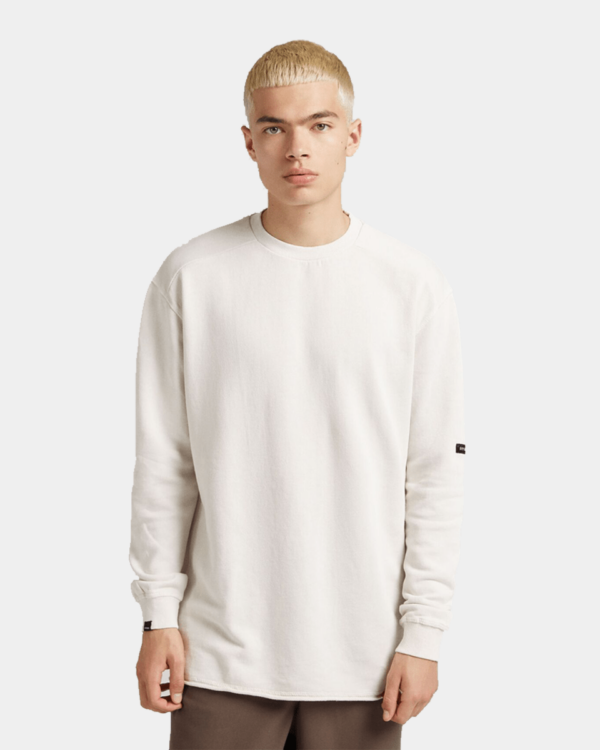 Faded sweatshirt long sleeve T-shirt - White