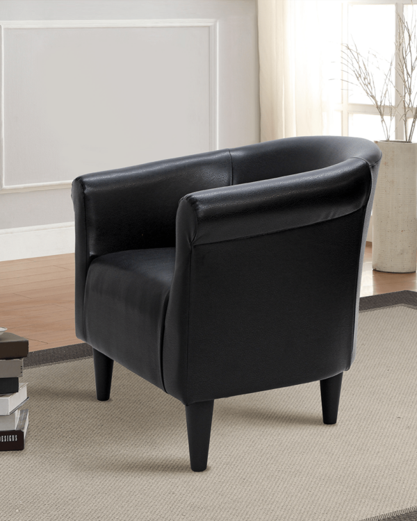 Mainstays Faux Leather Bucket Accent Chair, Multiple Colors