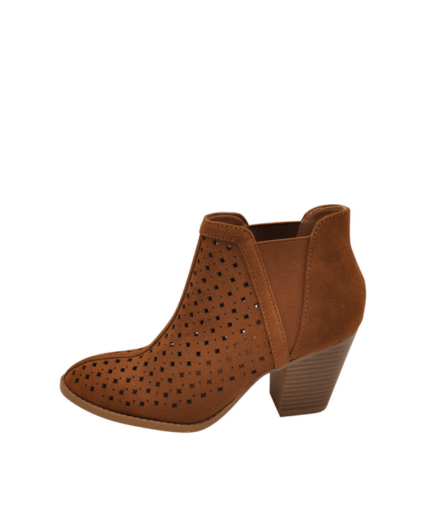 City Classified Kristen Women's Perforated Ankle Heel Booties