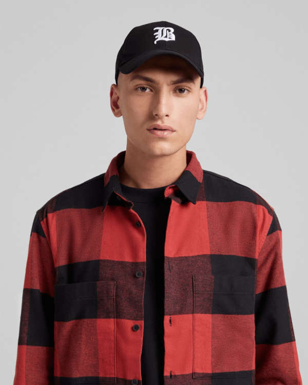 Plaid flannel overshirt with pockets