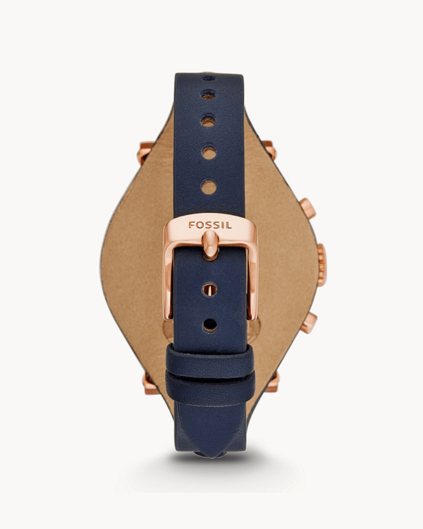 Original Boyfriend Chronograph Navy Leather Watch