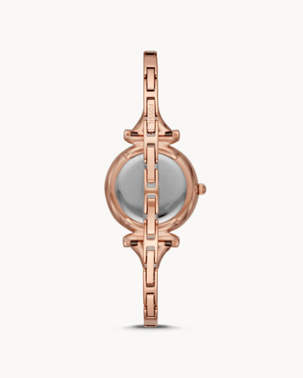 Carlie Mini Three-Hand Rose Gold-Tone Stainless Steel Watch