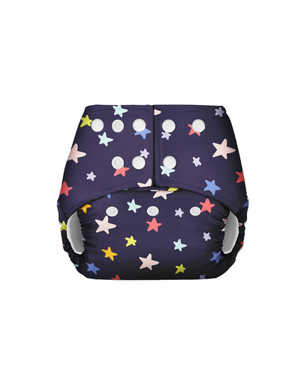 BASIC Pocket Diaper - Freesize Adjustable, Washable and Reusable (Blackstar)