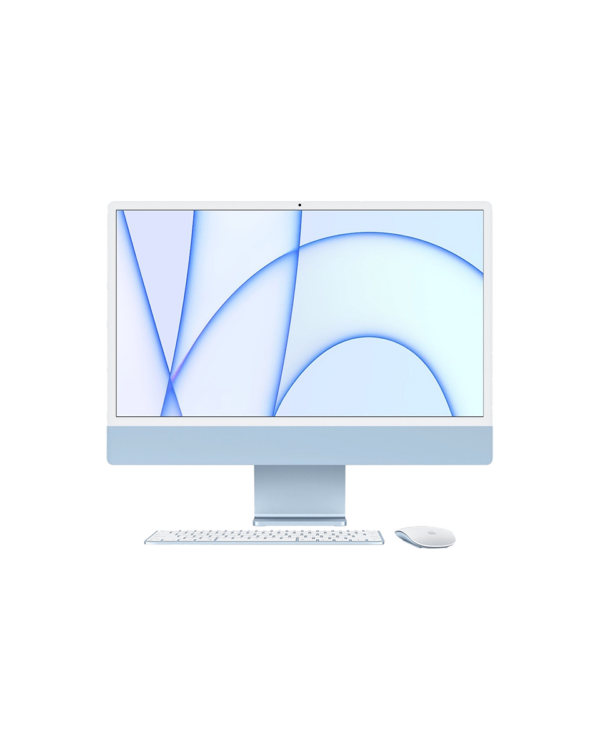 Apple iMac (24-inch, Apple M1 chip with 8-Core CPU and 7-core GPU, 8GB RAM, 256GB) - Blue